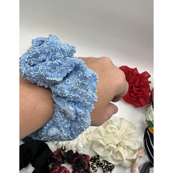 Lot 27 Pc VTG 90s - Modern Hair Scrunchies Headbands Oversized Lace Chiffon‎ main image 7